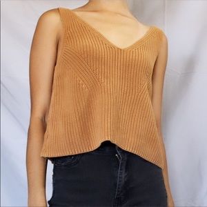 Knitted Orange Tank Top